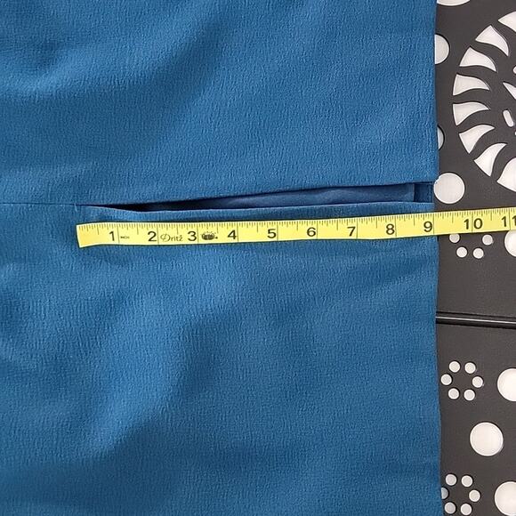 Dress the Population Tiffany One-Shoulder Midi Dress in Peacock Blue  XXL - Picture 13 of 16